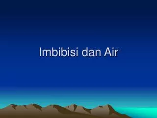 imbibisi dan air
