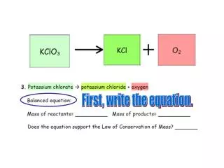 First, write the equation.