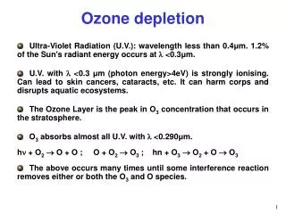 Ozone depletion