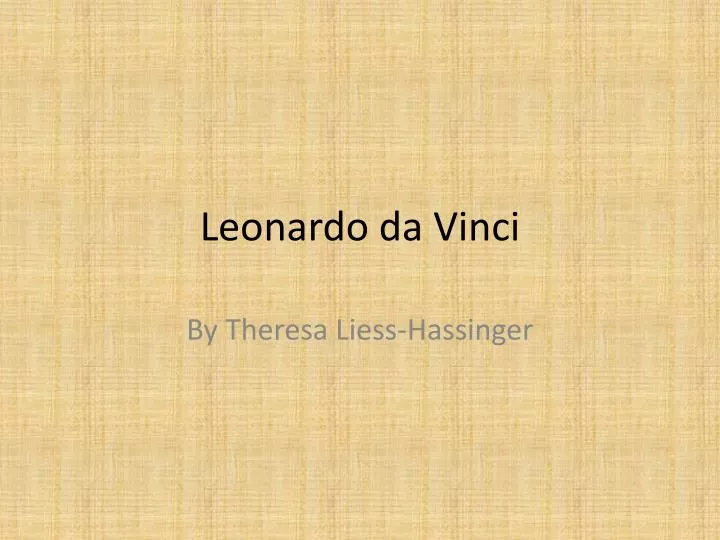 leonardo da vinci