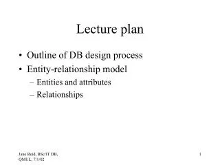 Lecture plan