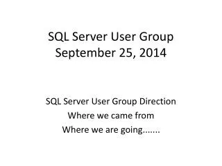 sql server user group september 25 2014