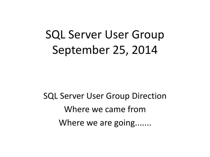 sql server user group september 25 2014