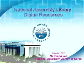 National Assembly Library Digital Resources