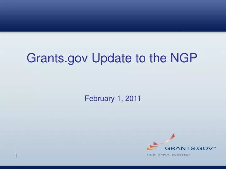 grants gov update to the ngp