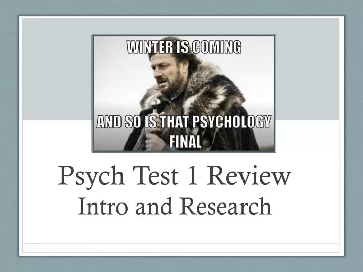 psych test 1 review intro and research