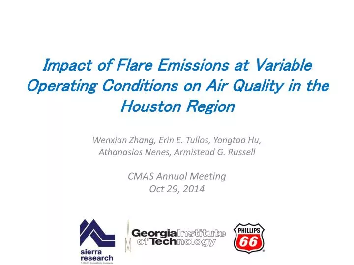 impact of flare emissions at variable operating conditions on air quality in the houston region