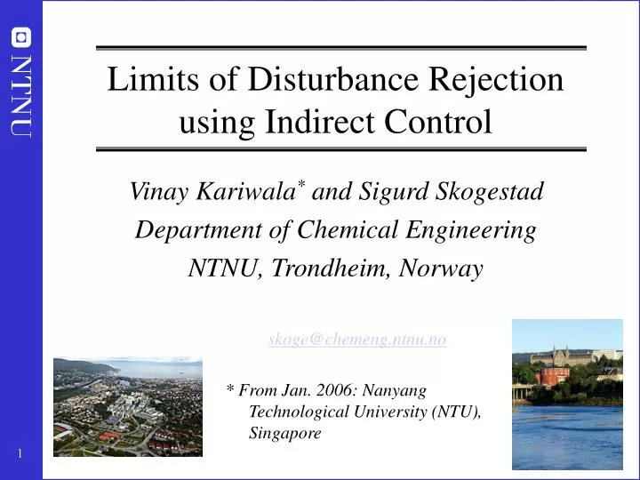 limits of disturbance rejection using indirect control