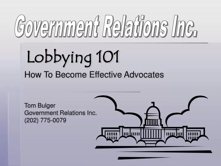 lobbying 101