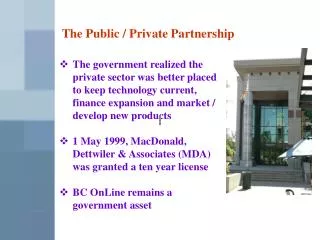 The Public / Private Partnership