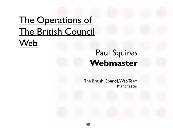 the operations of the british council web
