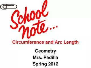 Circumference and Arc Length