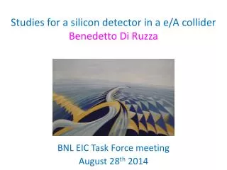 studies for a silicon detector in a e a collider benedetto di ruzza