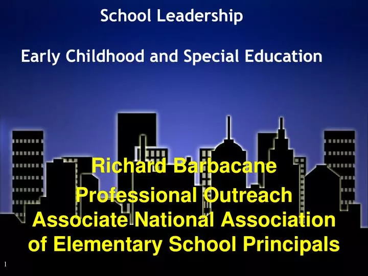 school leadership early childhood and special education