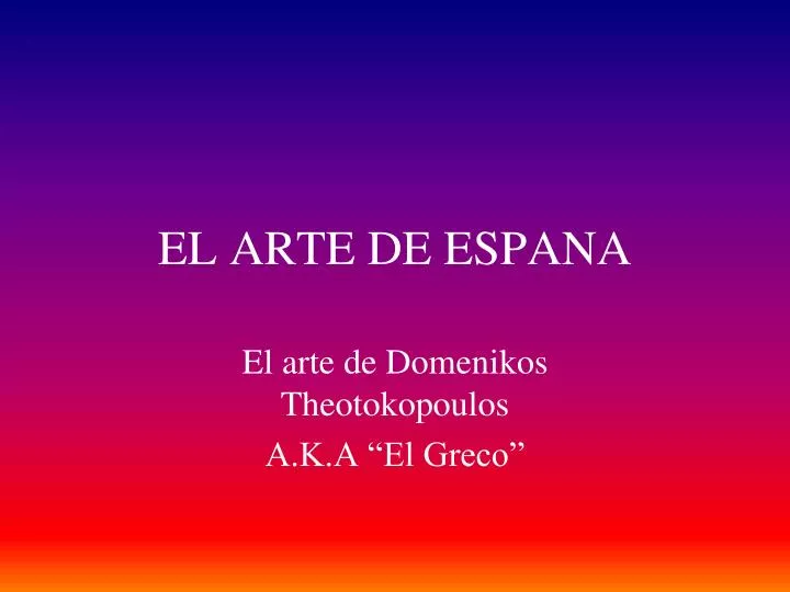 el arte de espana