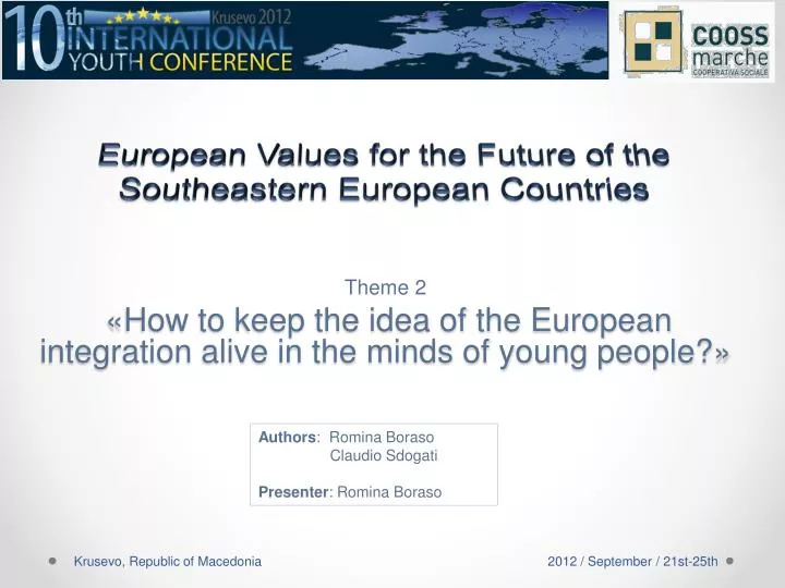 european values for the future of the southeastern european countries