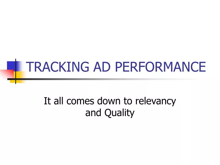 tracking ad performance