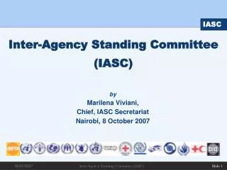 Inter-Agency Standing Committee (IASC)