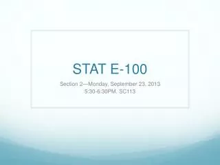 STAT E-100