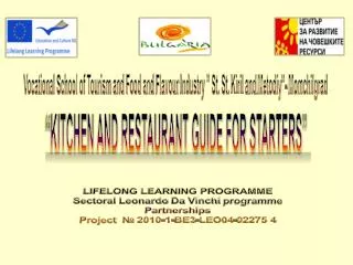 LIFELONG LEARNING PROGRAMME Sectoral Leonardo Da Vinchi programme Partnerships