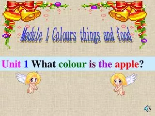 Module 1 Colours things and food