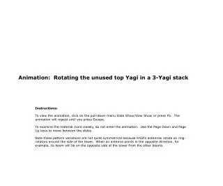 Animation: Rotating the unused top Yagi in a 3-Yagi stack