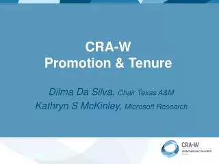 CRA-W Promotion &amp; Tenure