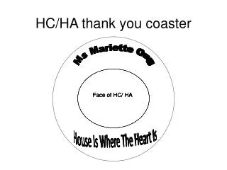 HC/HA thank you coaster
