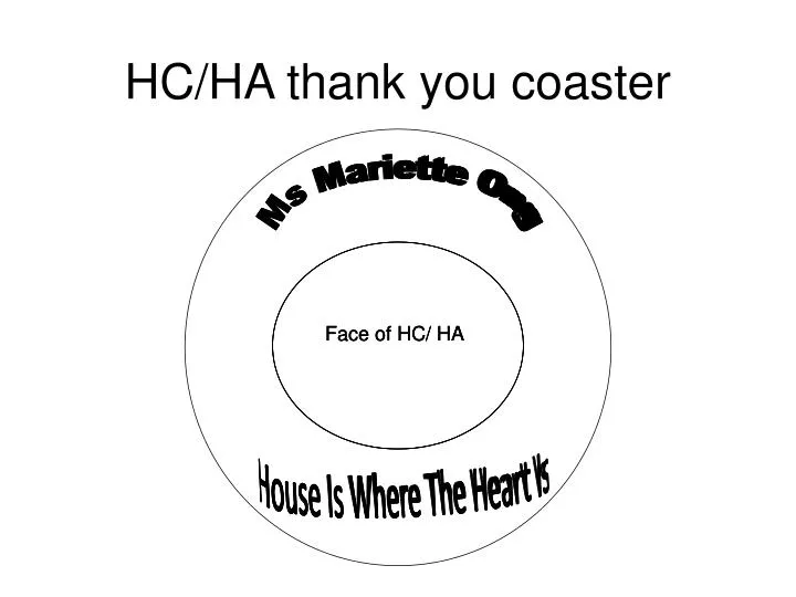 hc ha thank you coaster