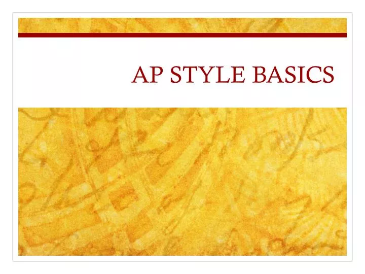 ap style basics