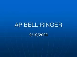 AP BELL-RINGER