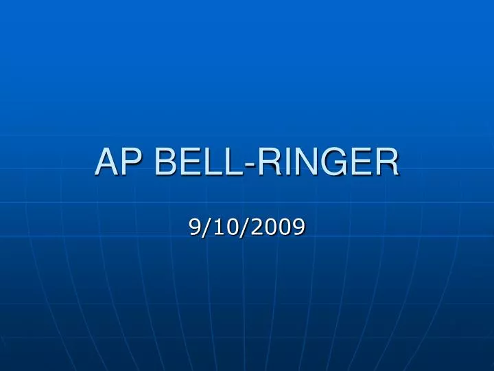 ap bell ringer