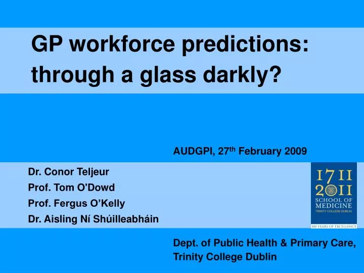 gp workforce predictions through a glass darkly