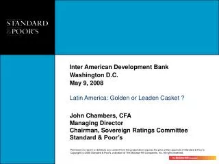 Inter American Development Bank Washington D.C. May 9, 2008
