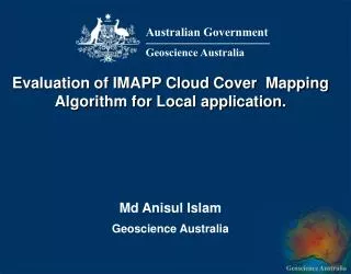 Md Anisul Islam Geoscience Australia