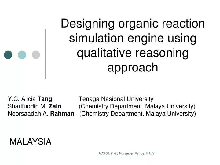 designing organic reaction simulation engine using qualitative reasoning approach