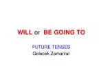 WILL or BE GOING TO - slide 1