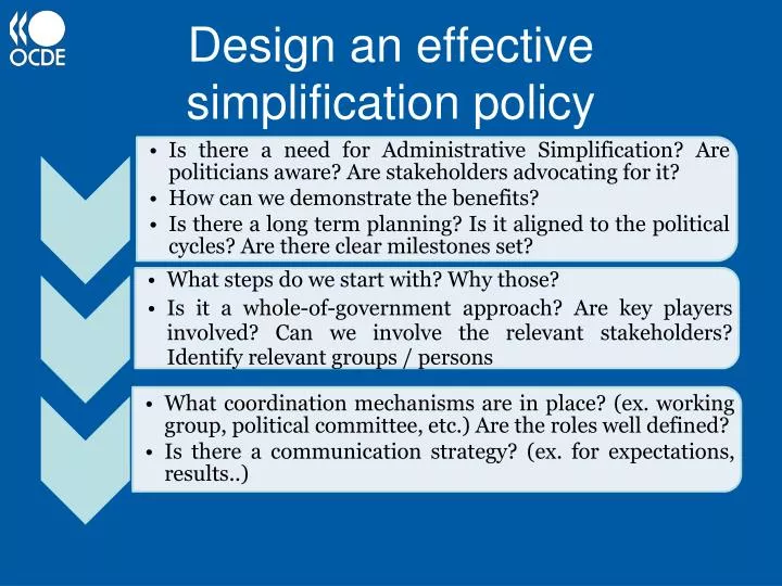 design an effective simplification policy