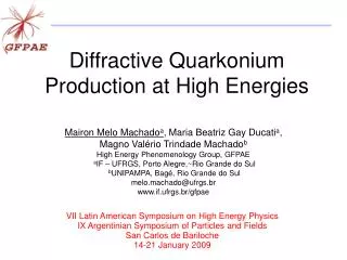 Diffractive Quarkonium Production at High Energies