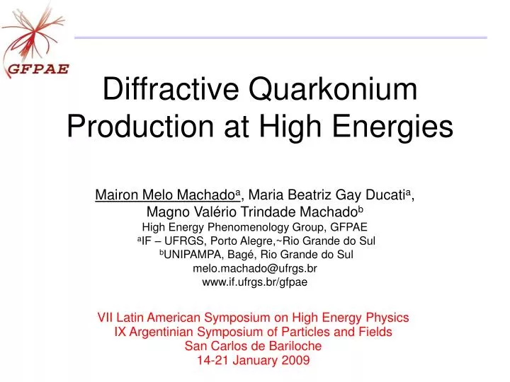 diffractive quarkonium production at high energies