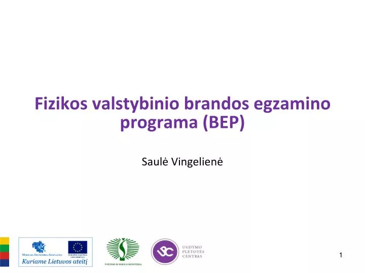 fizikos valstybinio brandos egzamino programa bep