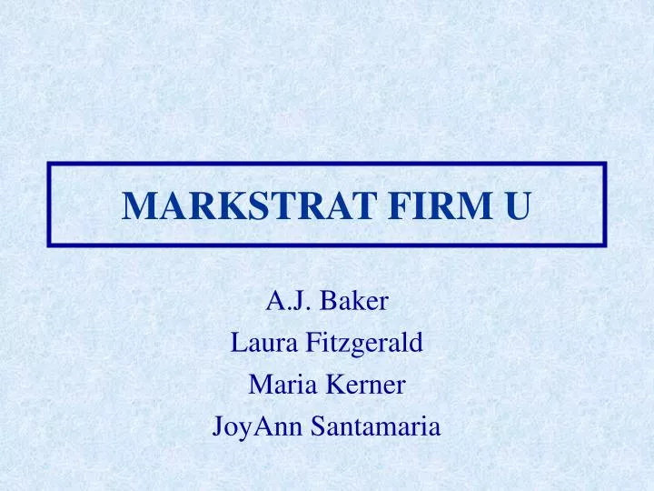 markstrat firm u