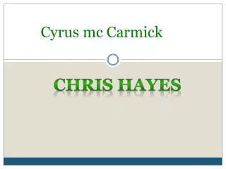 Cyrus mc Carmick