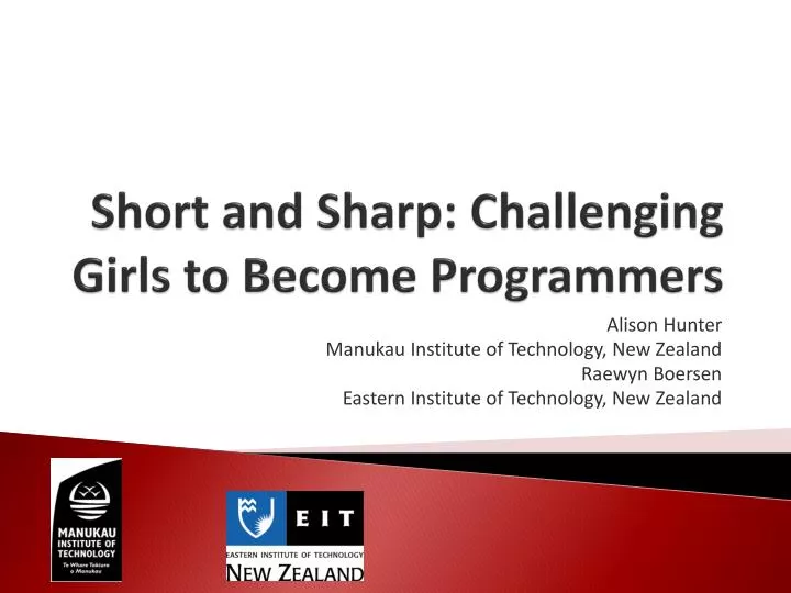short and sharp challenging girls to become programmers