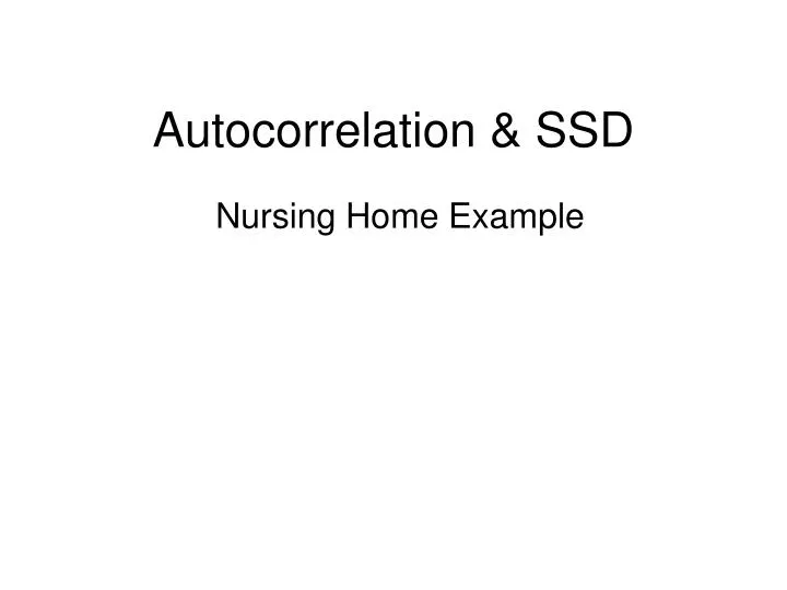 autocorrelation ssd