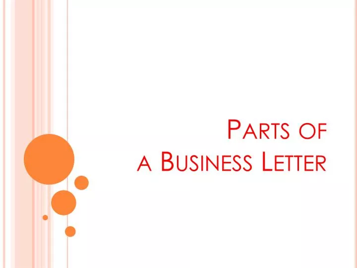 parts of a business letter