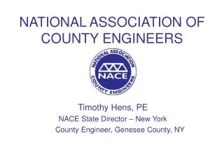 NATIONAL ASSOCIATION OF COUNTY ENGINEERS