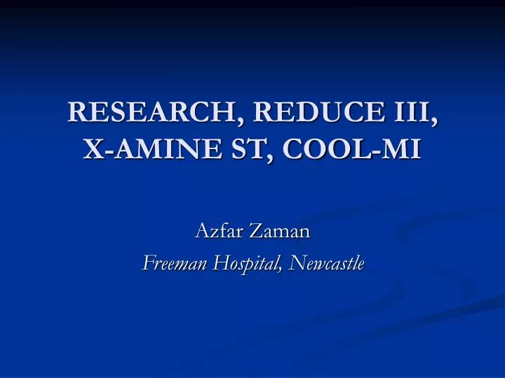 research reduce iii x amine st cool mi