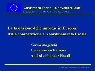 Conferenza Torino, 15 novembre 2005
