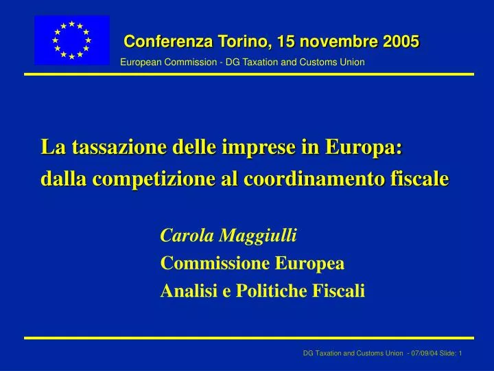 conferenza torino 15 novembre 2005
